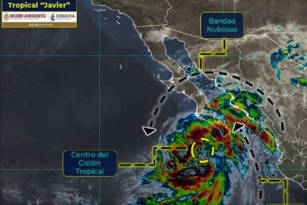 Alerta por fuertes lluvias y marejada ciclónica en Baja California