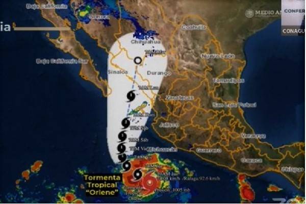 Alerta en Sinaloa por tormenta tropical Orlene, impactaría en zona centro