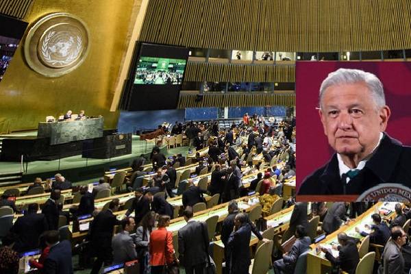 Asamblea de la ONU recibe plan de AMLO para la paz en Ucrania