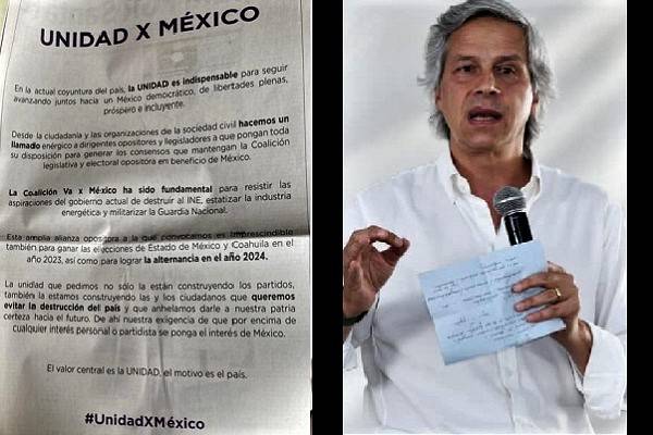 Que no se rompa Va por México imploran Claudio X González y comparsa 