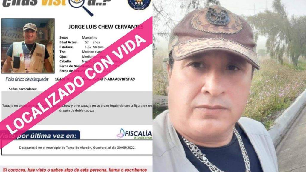 Encuentran con vida a reportero, Jorge Luis Chew; autoridades investigan caso
