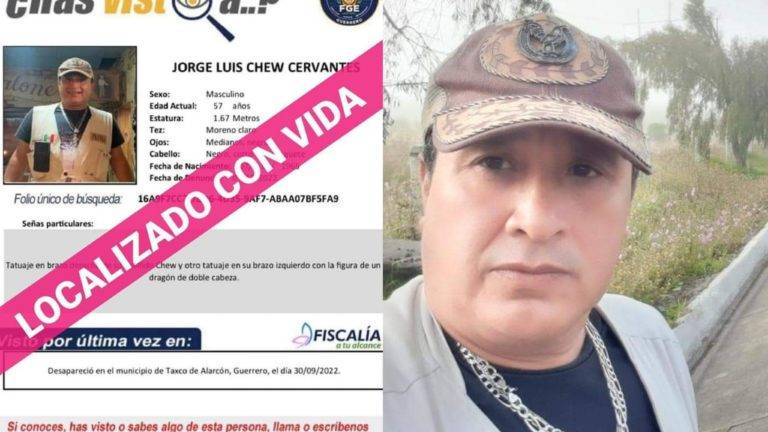 Encuentran con vida a reportero, Jorge Luis Chew; autoridades investigan caso