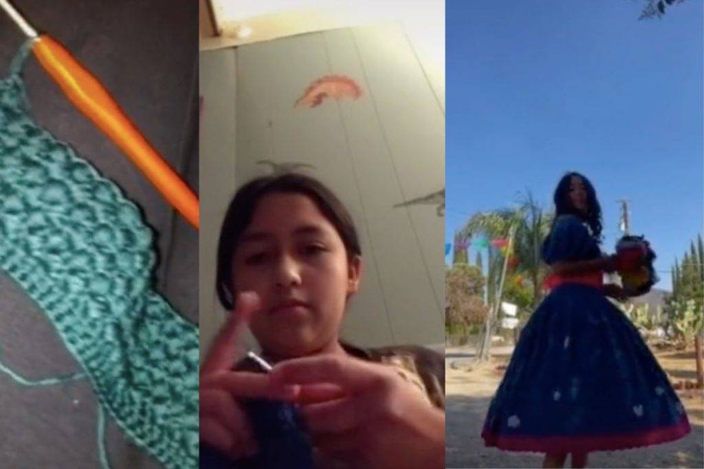 Video: Joven sorprende al tejer su vestido de XV años; se viraliza en redes  - RegeneraciónMX