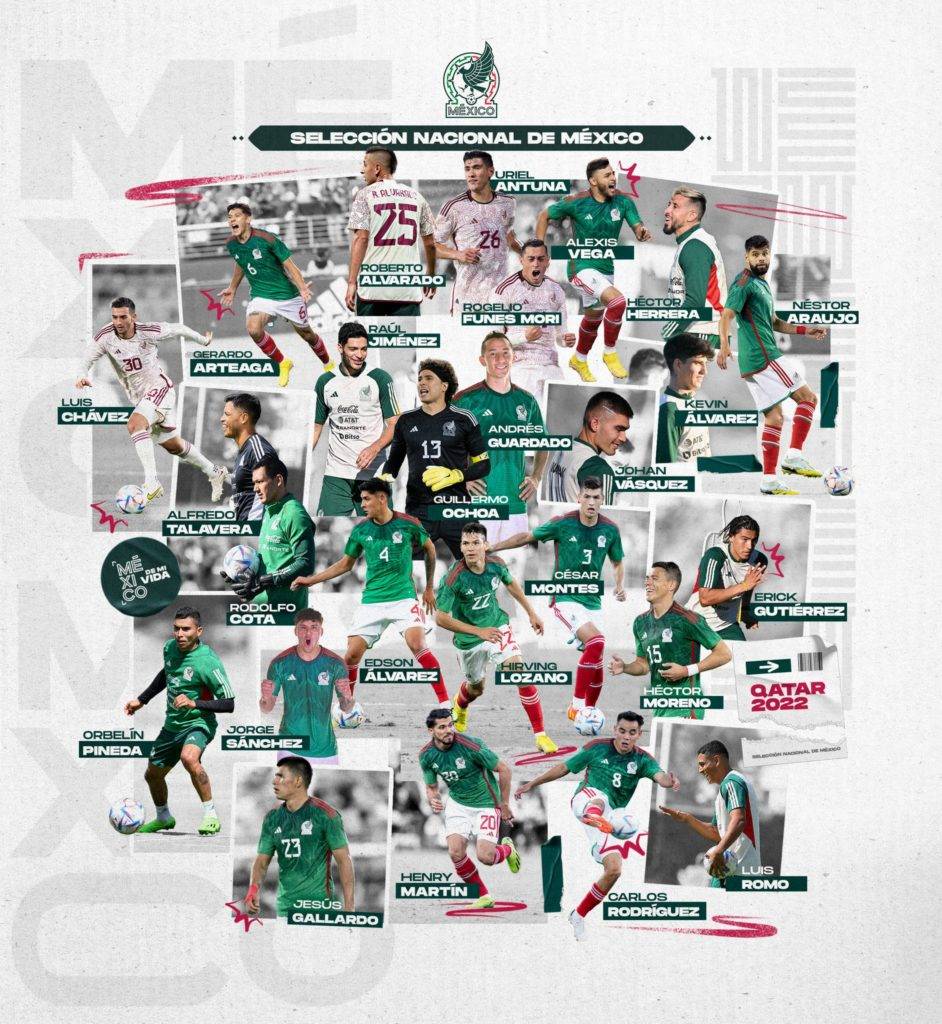 El técnico de la Selección Mexicana de Futbol, Gerardo Martino, presentó la lista de los 26 jugadores de México que harán lo posible en Qatar 2022