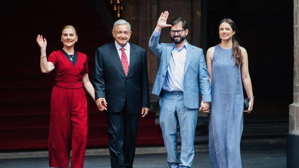 El presidente AMLO recibió al presidente de Chile, Gabriel Boric como parte de las actividades de la visita de Estado.