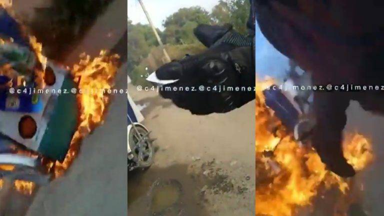 Video: incendian mototaxi y disparan a chofer en Chicoloapan para “alinearse” con la FM
