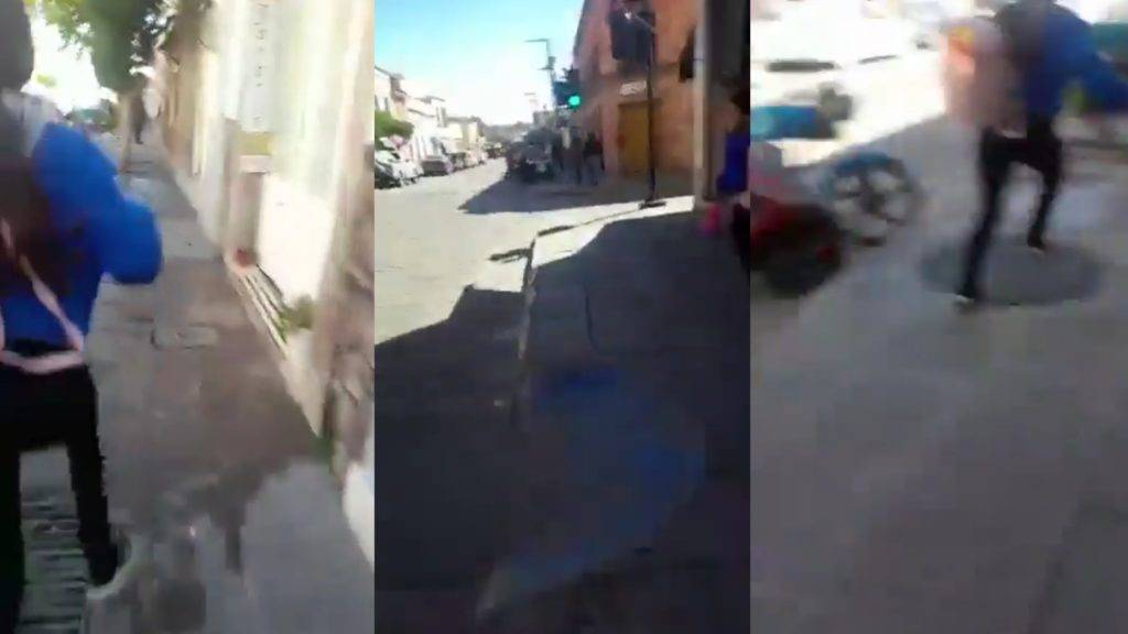 Video: Mujer corre con su hija para huir de balacera en Jerez