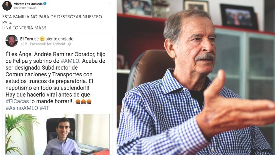 Vicente Fox sigue atacando a AMLO pero esta vez no le salió ya que ahora, publicó una nota falsa creyendo que el niño polla era familiar del presidente.