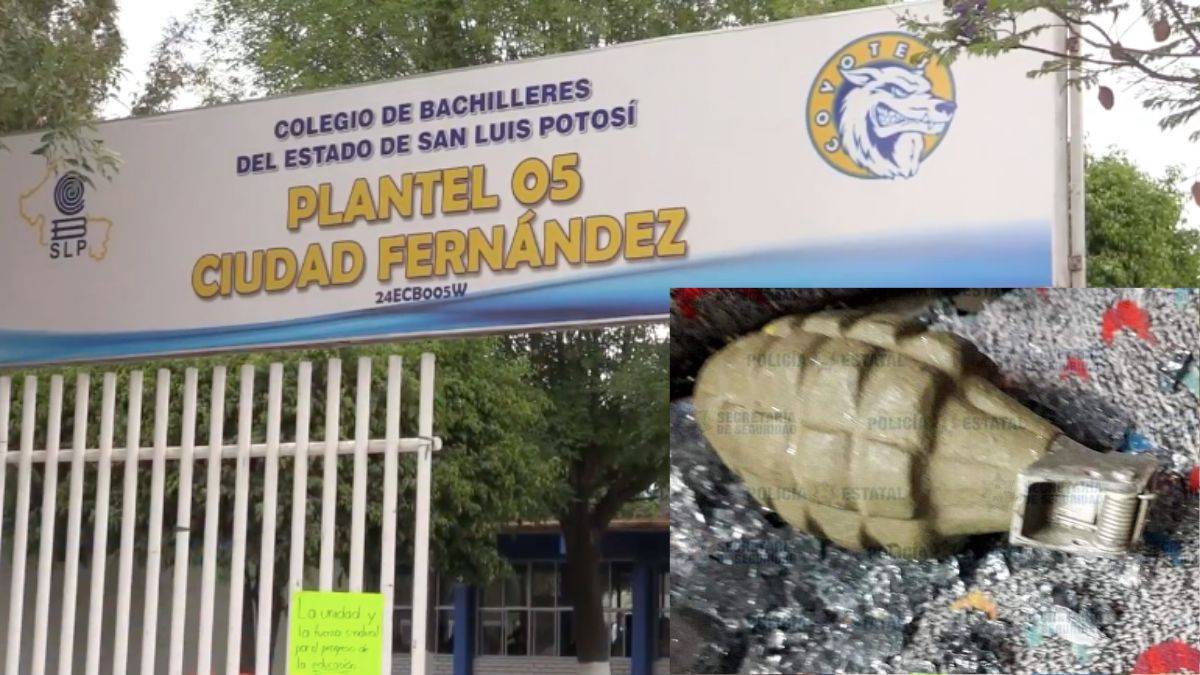 Estudiantes de bachilleres son sorprendidos con una granada en San Luis Potosí