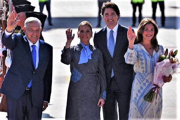 AMLO recibe a Trudeau en el Aeropuerto Internacional Felipe Ángeles