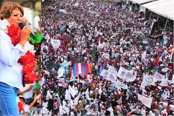 80 mil entusiastas aclaman a Delfina Gómez en Chalco e Ixtapaluca