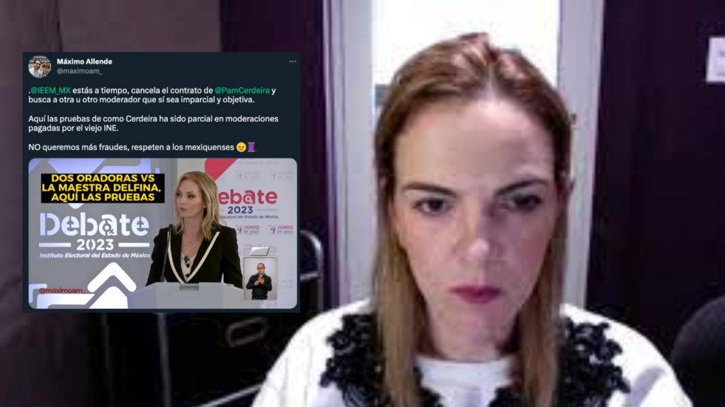 A través de redes sociales se hizo un llamado para que el IEEM no deje a la conductora, Pamela Cerdeira, como la encargada de dirigir debate en el EdoMéx.