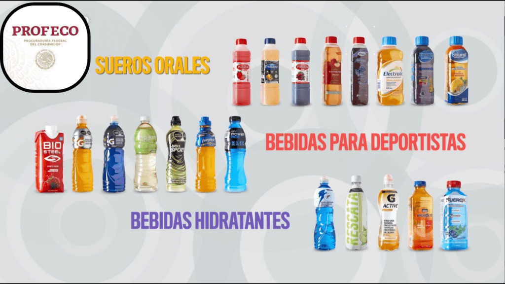 La Procuraduría Federal del Consumidor advirtió sobre algunas marcas que promueven bebidas como hidratantes, cuando en realidad están lejos de serlo.