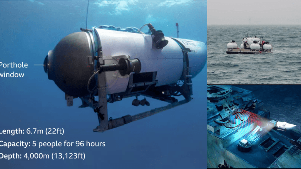 Un submarino de la compañía OceanGates que ofrece expediciones turísticas para explorar los restos del Titanic desapareció con cinco tripulantes a bordo.