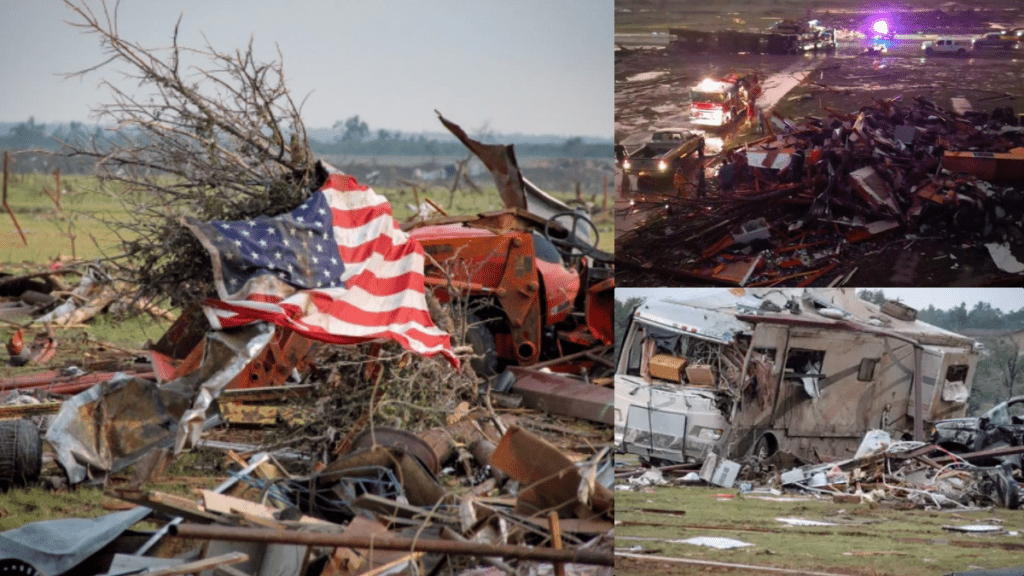 Un pequeño poblado al norte de Texas registró considerables daños materiales luego del paso de un tornado que también provocó perdidas humanas.