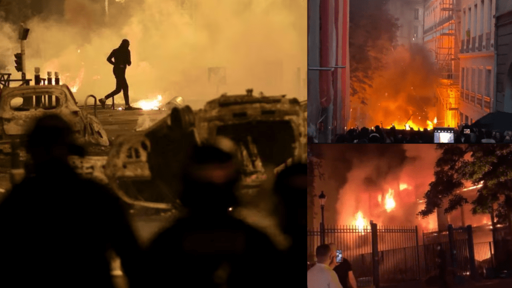 Por tercer día consecutivo se registró una ola de disturbios violentos en varias ciudades de Francia, donde han incendiado autos y edificios.