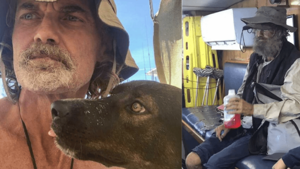 Un hombre originario de Australia llevaba tres meses sobreviviendo de pescado crudo y agua de lluvia junto a su mascota, una perrita.
