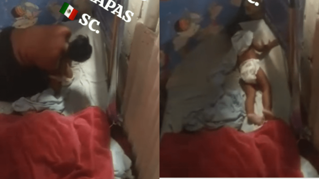 Un video difundido en redes sociales captó el momento en el que una mujer golpea con extrema violencia a un bebé hasta que lo deja inconsciente.