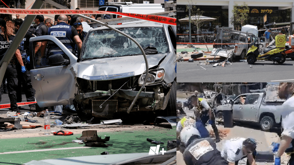 Un atentado terrorista se registró en la ciudad de Tel Aviv, en Israel, luego de que un conductor estrellara intencionalmente su auto en una acera.