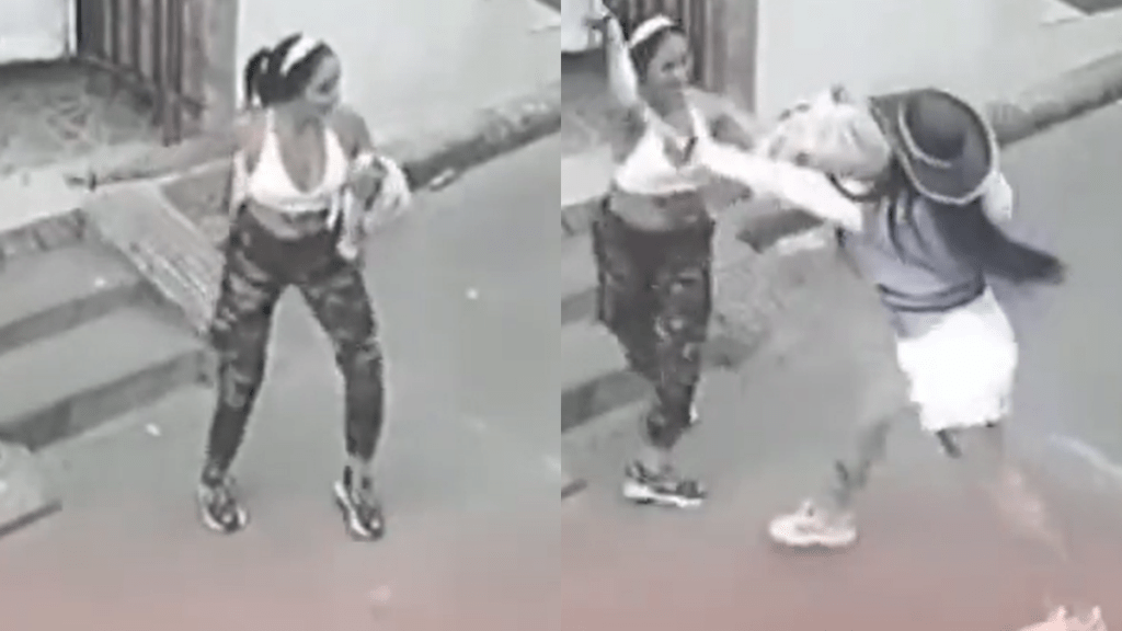 El enfrentamiento entre las dos mujeres quedó grabado en la cámara de seguridad de una vivienda; ahora el video es una de las principales pruebas.