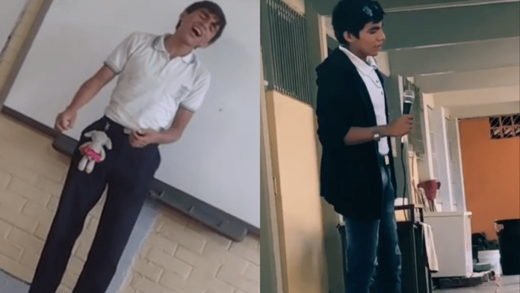 Un video captó el momento en el que, en una muestra de talento, un estudiante de secundaria logra igualar la voz del príncipe de la canción.