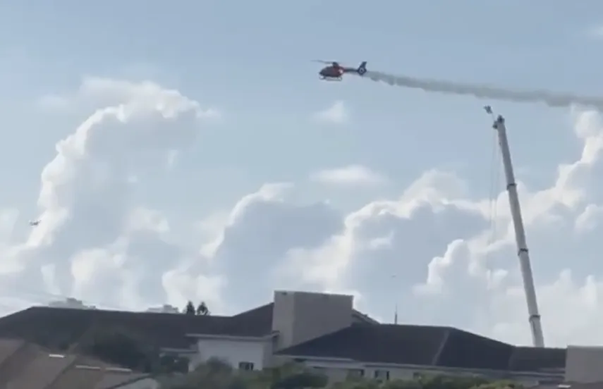 Video: Helicóptero se desploma y choca contra departamentos en Florida, EE.UU.