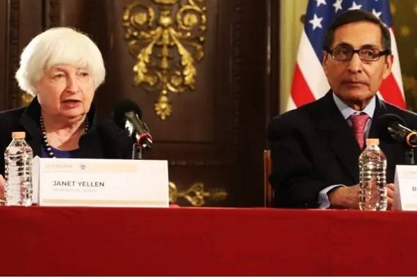 Cooperación internacional para control de inversiones extranjeras informaron Janet Yellen, del Tesoro estadounidense, y Rogelio Ramírez de Hacienda