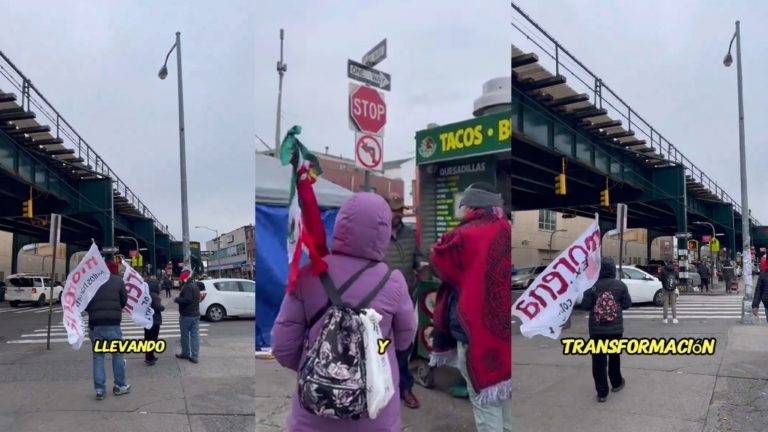 Paisanos muestran respaldo a AMLO y la 4T en EE.UU. pese a las bajas temperaturas
