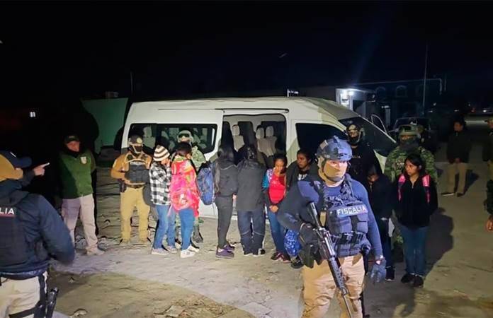 Ejército Mexicano y Fiscalía de Tamaulipas rescatan a 61 migrantes en Reynosa
