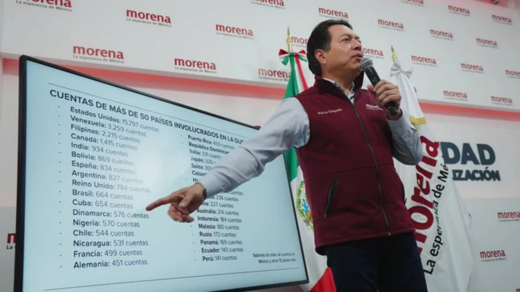Mario Delgado señaló que existe una campaña coordinada que el PRIAN financia desde más de 50 países para atacar a Morena y la 4T.