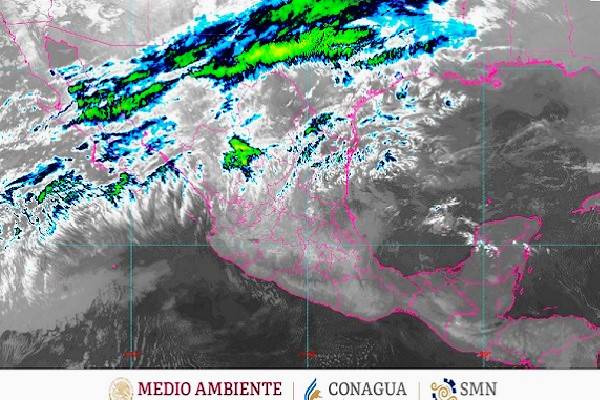 Calor y posible nieve en sierras de BC, Sonora y Chihuahua. Viento fuerte. Tolvaneras en Mesa del Norte y Central, Península de Yucatán y occidente