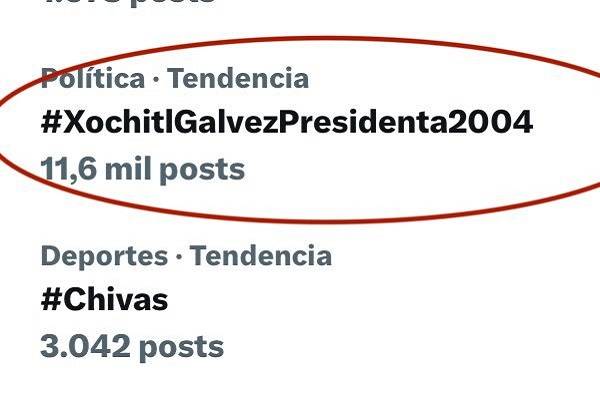 Alrededor de mil 300 cuentas troll de Gálvez publicaron que la quieren de presidenta por ahí de 20 años atrás, para mayores señas en pleno gobierno de Fox