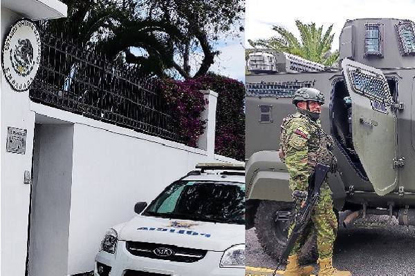Video en redes de Ecuador : "¿Cuál es la necesidad de tener todo este despliegue de fuerzas policiales a las afueras de la embajada Mexicana?"