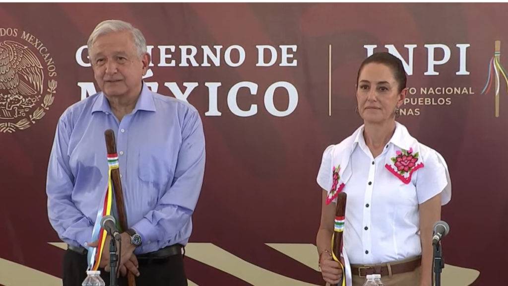 Frente al presidente, López Obrador, Claudia Sheinbaum refuerza compromiso con el pueblo Yaqui y pueblos originarios de México en Sonora.