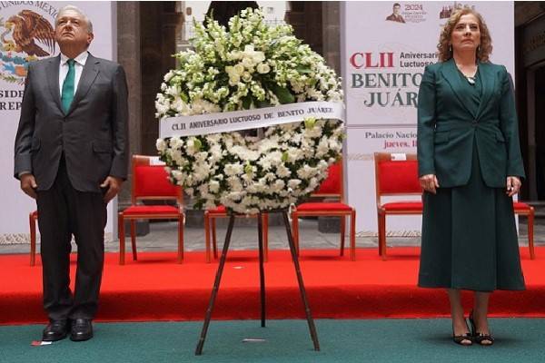 AMLO en conmemoración del 152 aniversario luctuoso de Juárez. Presidente zapoteca que acuño la frase "Con el pueblo todo, sin el pueblo nada"