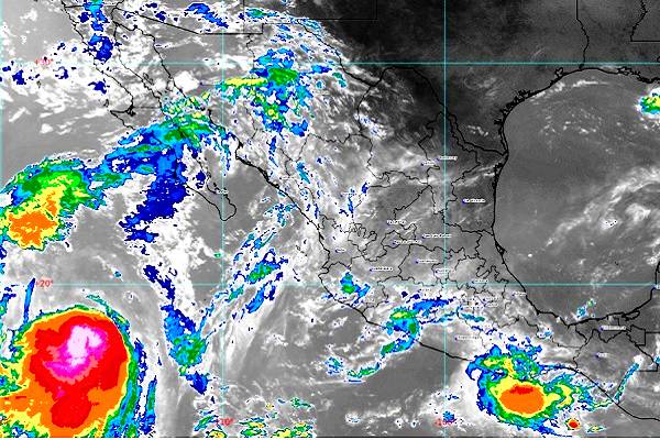 Efecto Fujiwara -fusión- de tormentas tropicales en el Océano Pacífico incrementará lluvias fortalecidas por humedad desde Golfo de México y mar Caribe