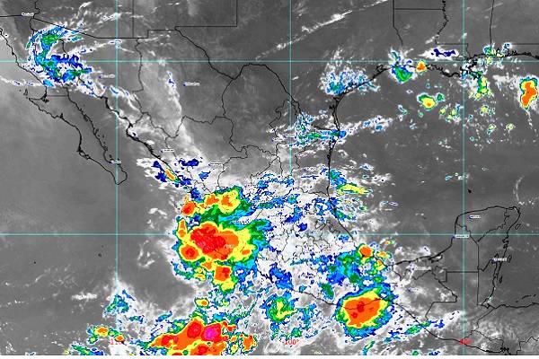 Tolvaneras y viento con rachas hasta 70 km/h en el norte y Tehuantepec. 45º en Sonora y BC. Se espera lluvia y granizo. Tome precauciones