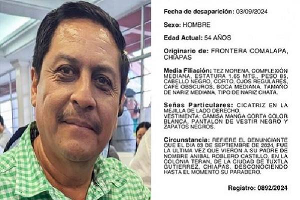 Aníbal Robledo del PVEM ganó Comalapa como parte de la coalición Morena.  Junto a un acompañante victimas de levantón por hombres armados en Tuxtla