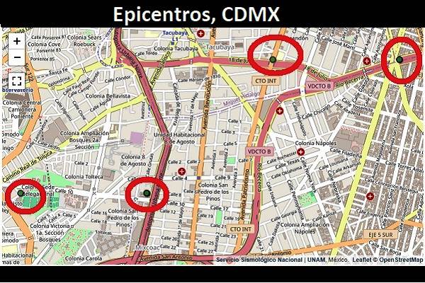 Microsismos de magnitud 2.4 y 2.2 al oeste de Benito Juárez, y de 1.5 en el sur de A. Obregón. Se suman a 5 microsismos de madrugada en M. Hidalgo, CDMX