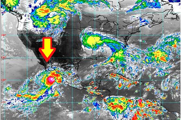 Activados los protocolos de alerta temprana por tormenta Ileana en Sonora, Baja California Sur y Jalisco. Atender indicaciones de Protección Civil