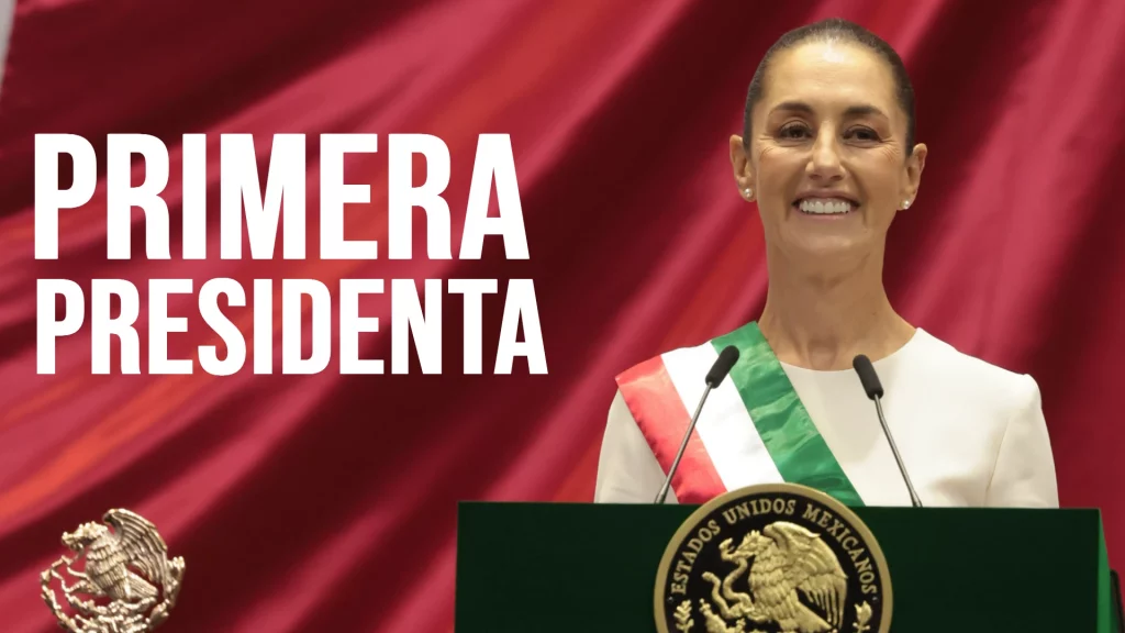 "a partir de hoy, la presidenta Constitucional de los Estados Unidos Mexicanos" reiteró la mandataria nacional, Claudia Sheinbaum, en su mensaje al pueblo de México.