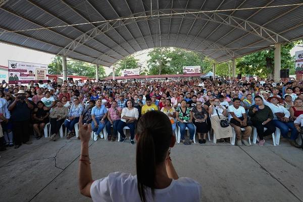 El 1° de junio de 2O25, entre todas y todos los mexicanos vamos a elegir a jueces, magistrados y ministros de la Suprema Corte celebró Sheinbaum en Tabasco