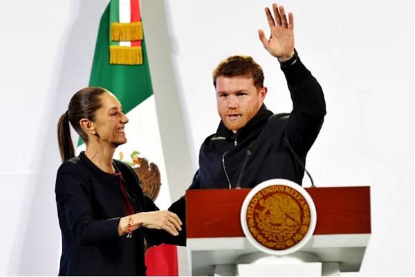 Canelo Álvarez promoverá la acción que se realizará el dia 6 de abril de 2025 en todas las plazas públicas del país, incluido el Zócalo de México: Sheinbaum