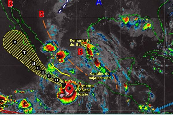 Tormenta tropical Flossie sigue intensificándose y se prevé que evolucione a huracán de categoría 1. Ante lluvias tome precauciones 