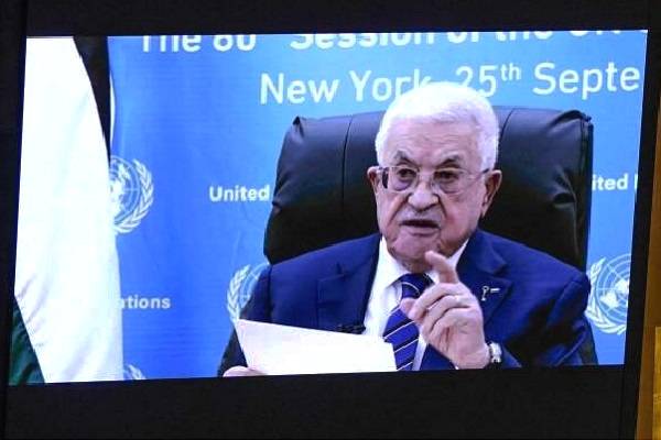 El presidente de la Autoridad Nacional Palestina partició en video en vivo ante Asamblea de Naciones ya que la visa le fue negada