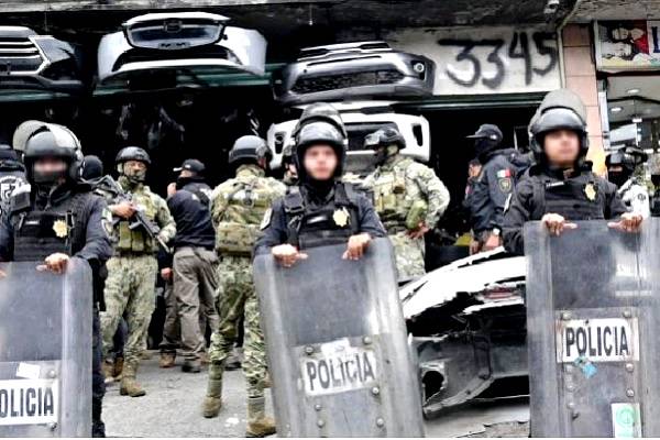 Decomisan 13 mil toneladas de autopartes tras operativos en el Valle de México. Aseguran viviendas y talleres en Operación Fortaleza fase 3
