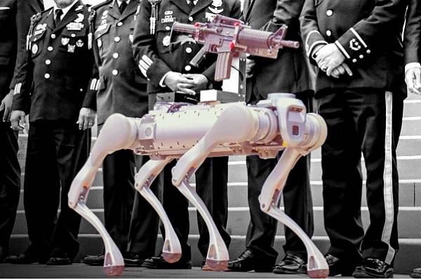 Zacatecas: Perro robot con múltiples sistemas tecnológicos: Fusiles AR15, sensores de reconocimiento, sensores de reconocimiento, entre otros