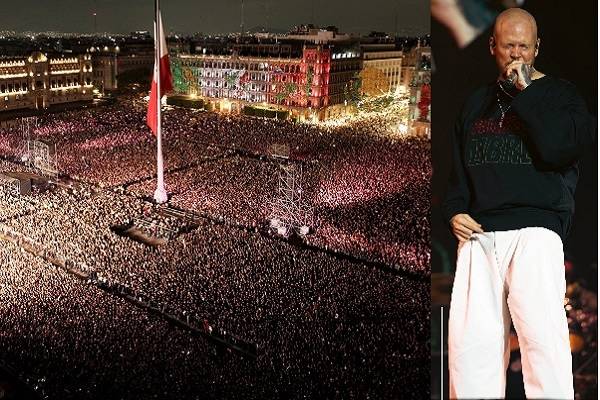 El concierto del rapero puertorriqueño Residente espectáculo artístico y poderosa manifestación de solidaridad mexicana