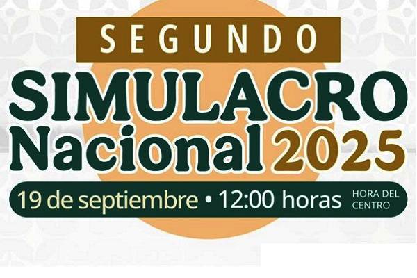 El viernes 19 de septiembre se realizará el segundo Simulacro Nacional con diversas hipótesis dependiendo las amenazas en cada zona del país