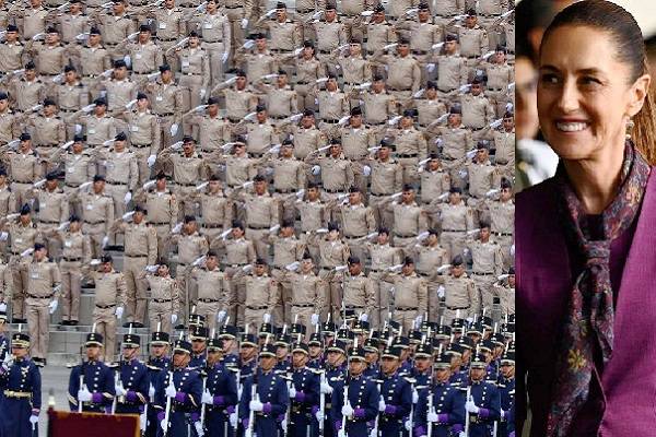 Ante estudiantes militares Sheinbaum recordó los episodios heroicos del pueblo de México por la democracia y contra opresiones dictaduras